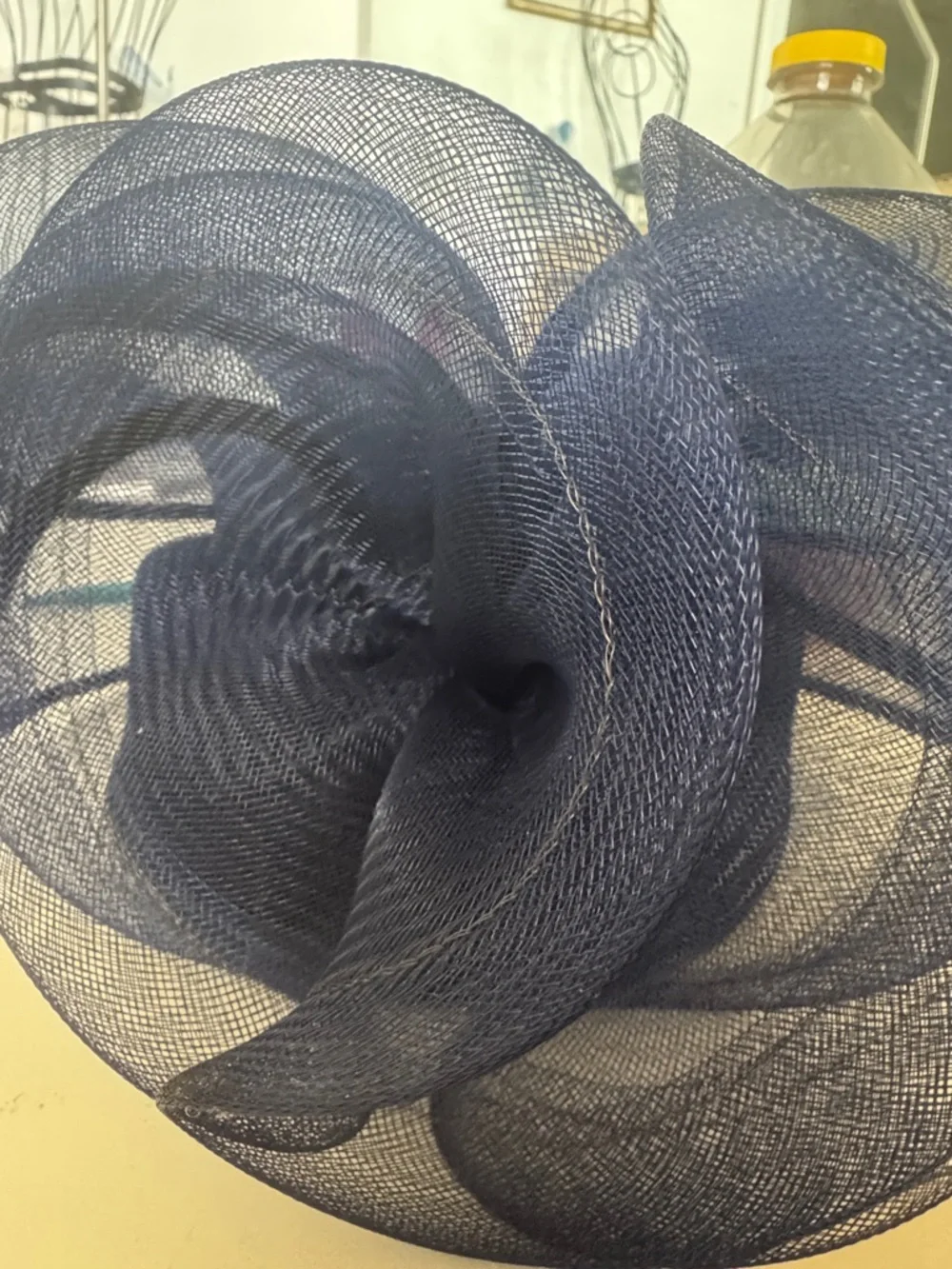 Sylvia New York vintage pillbox ladies navy hat